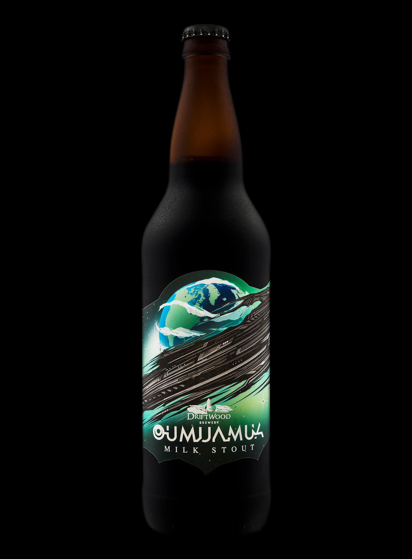 beer beer label typography   Space  Oumuamua stout space beer driftwood