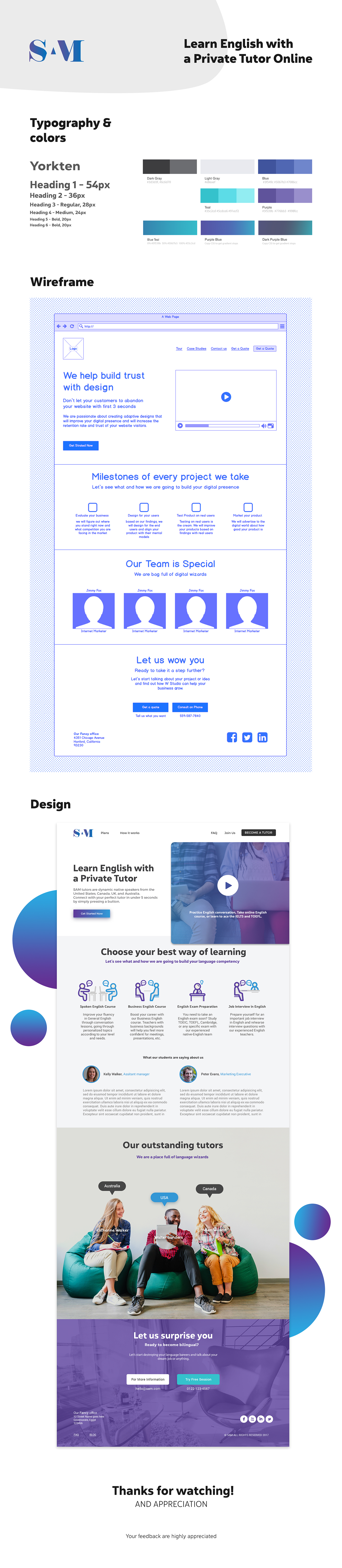 landing page UI ux Web Design  Education Interface