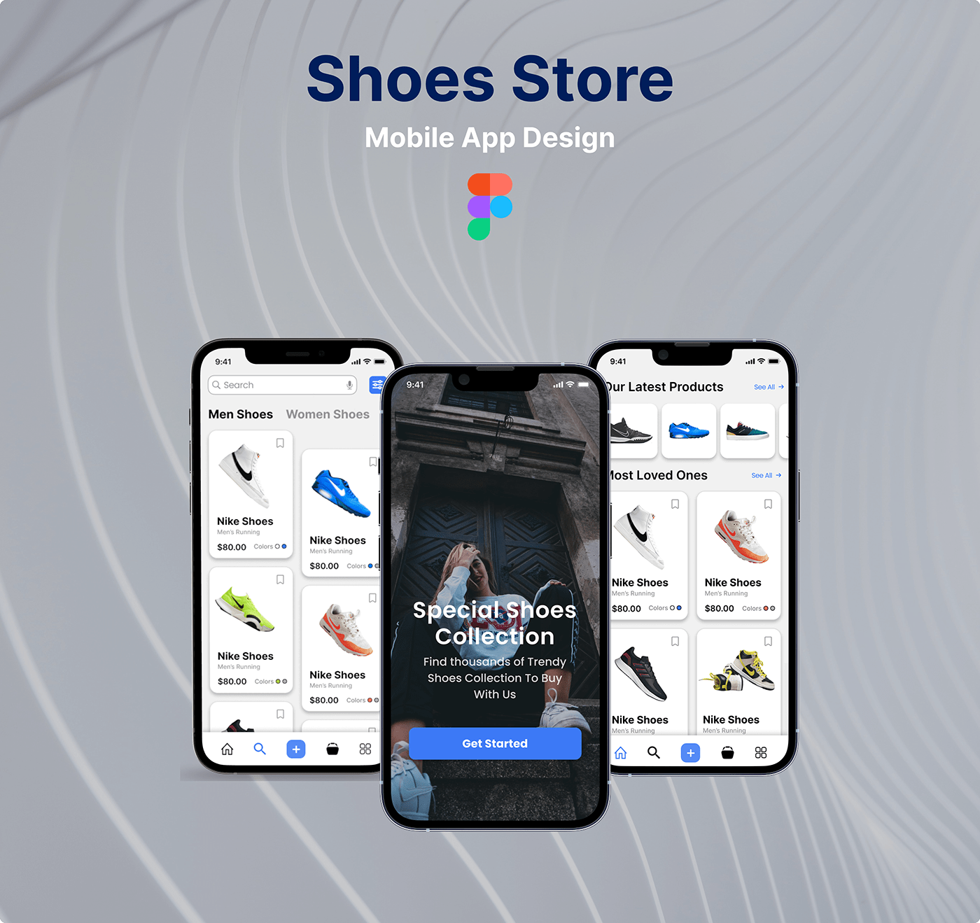 shoe store app design brand identity marketing   Advertising  visual identity moble