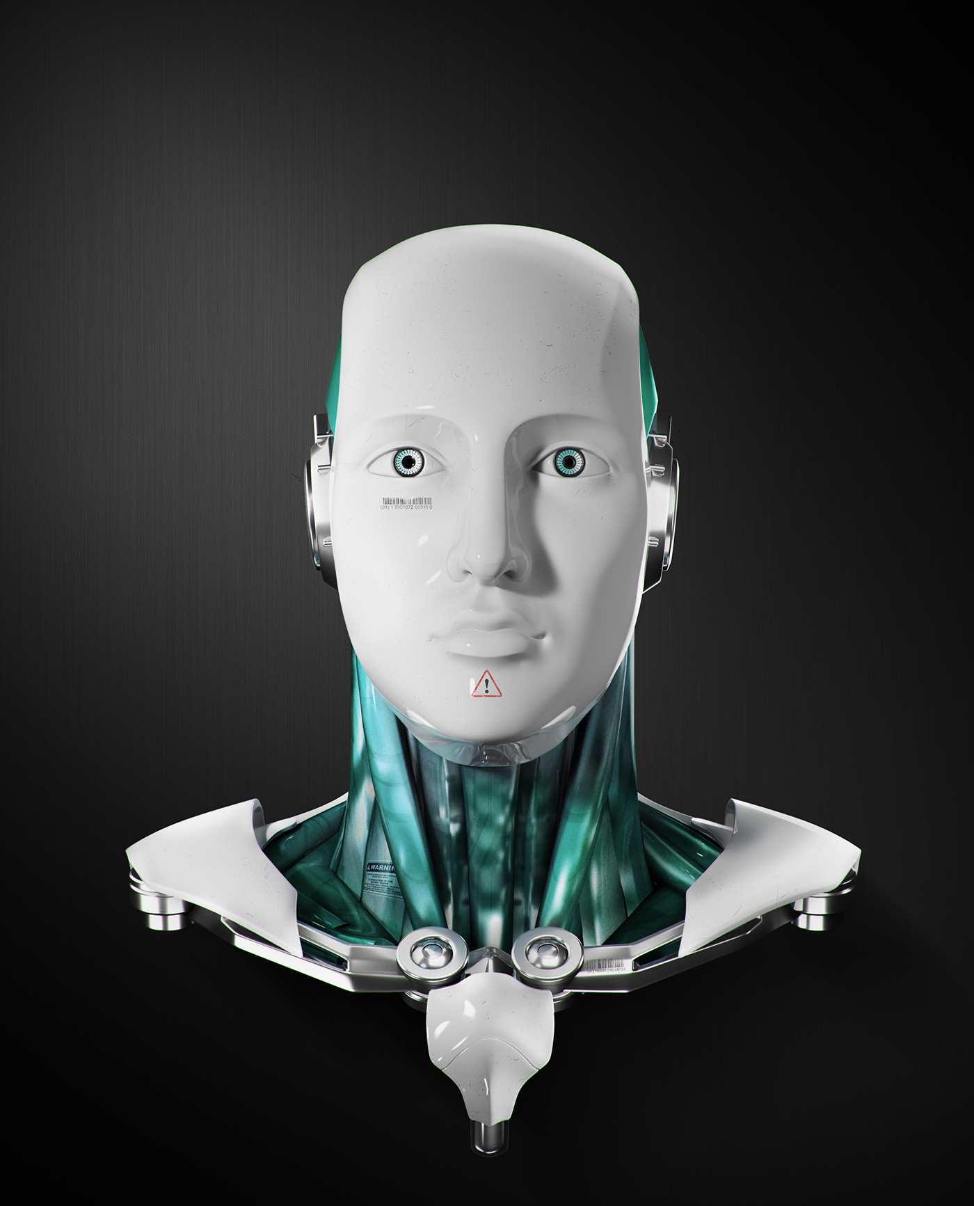 robot android ESET 3dmodel 3D model hitech mechanical face head