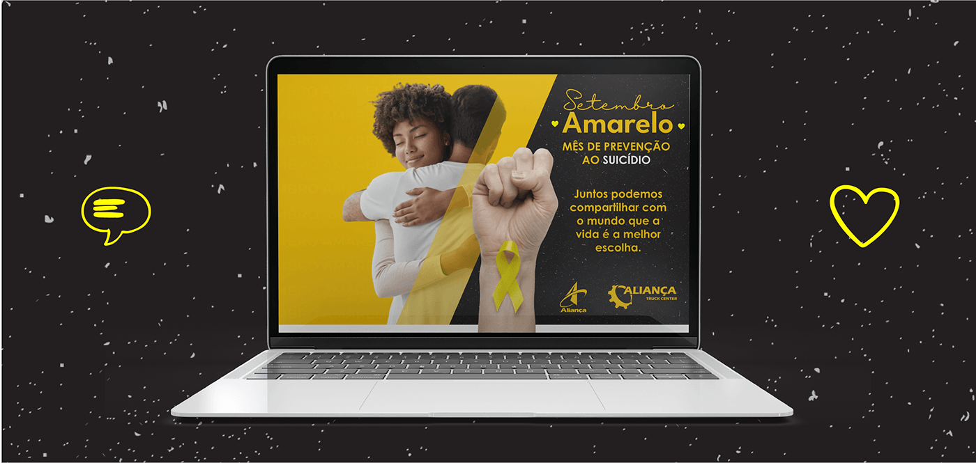 setembro amarelo psicologia psychology Social media post visual identity emotion suicide prevention prevention feed campaign