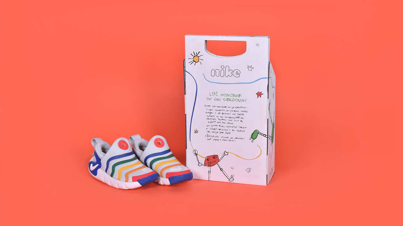 elisava la casa de carlota Nike Packaging shoes box zapatillas caja de zapatos packaging design cardboard infantil