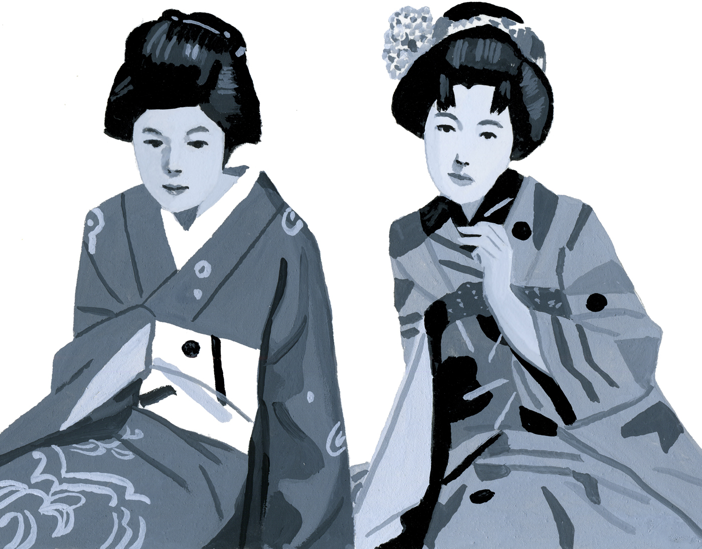 kurobe dam ILLUSTRATION  Illustrator tokyo japan nagano-ken Hiroyuki Izutsu black and white Yasutoshi Kita