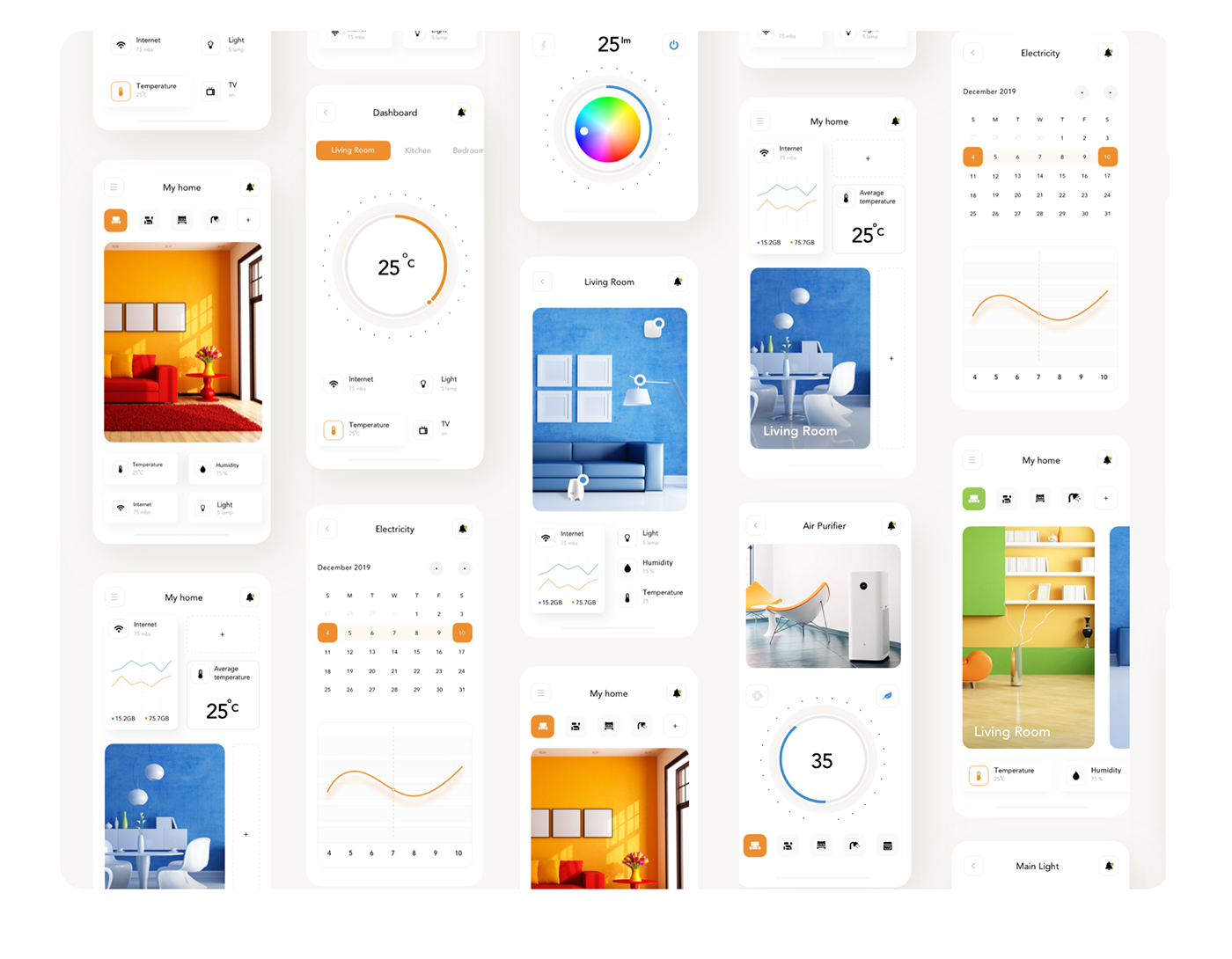 ux design digital landing UI flat dasign minimal design app mobile