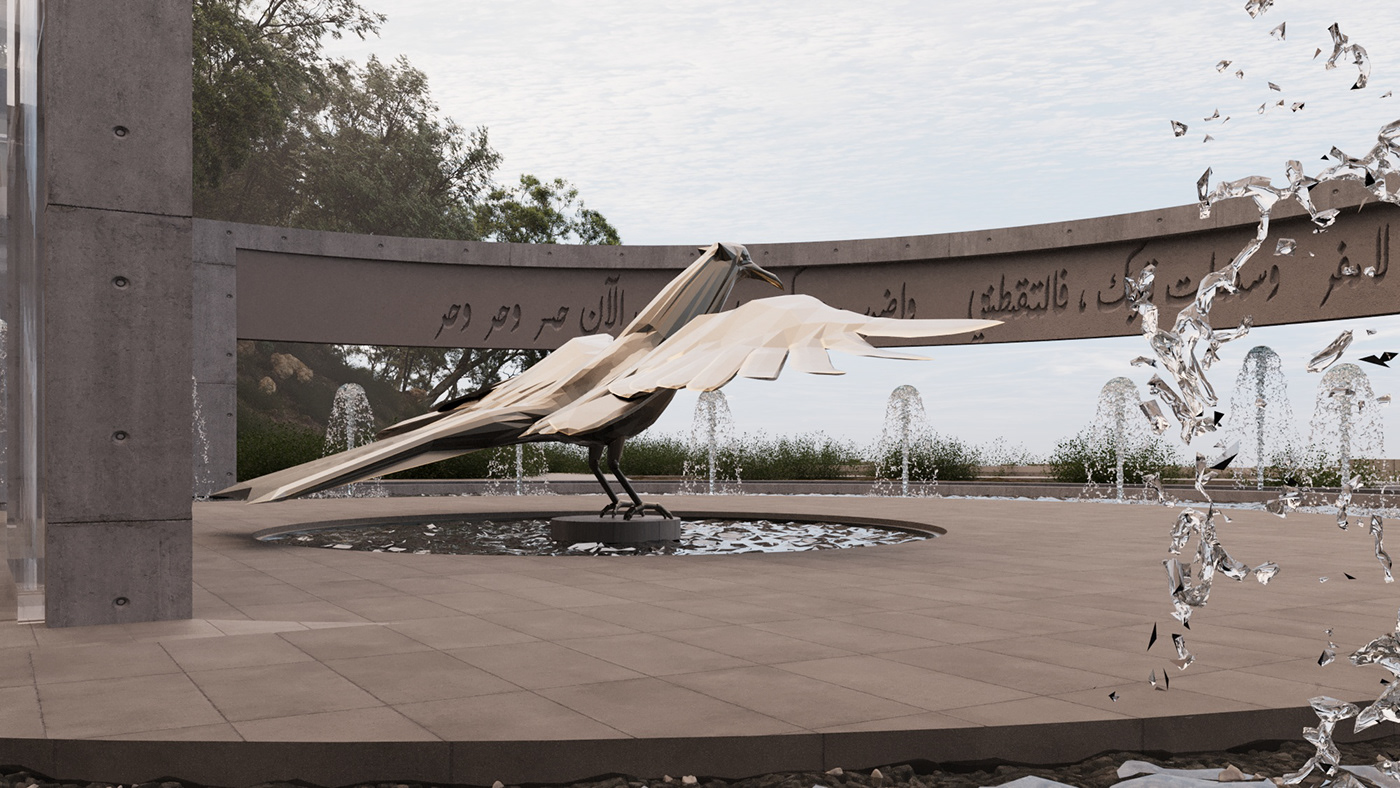 graduation project architecture museum palestine 3ds max Memorial photoshop topography freedom