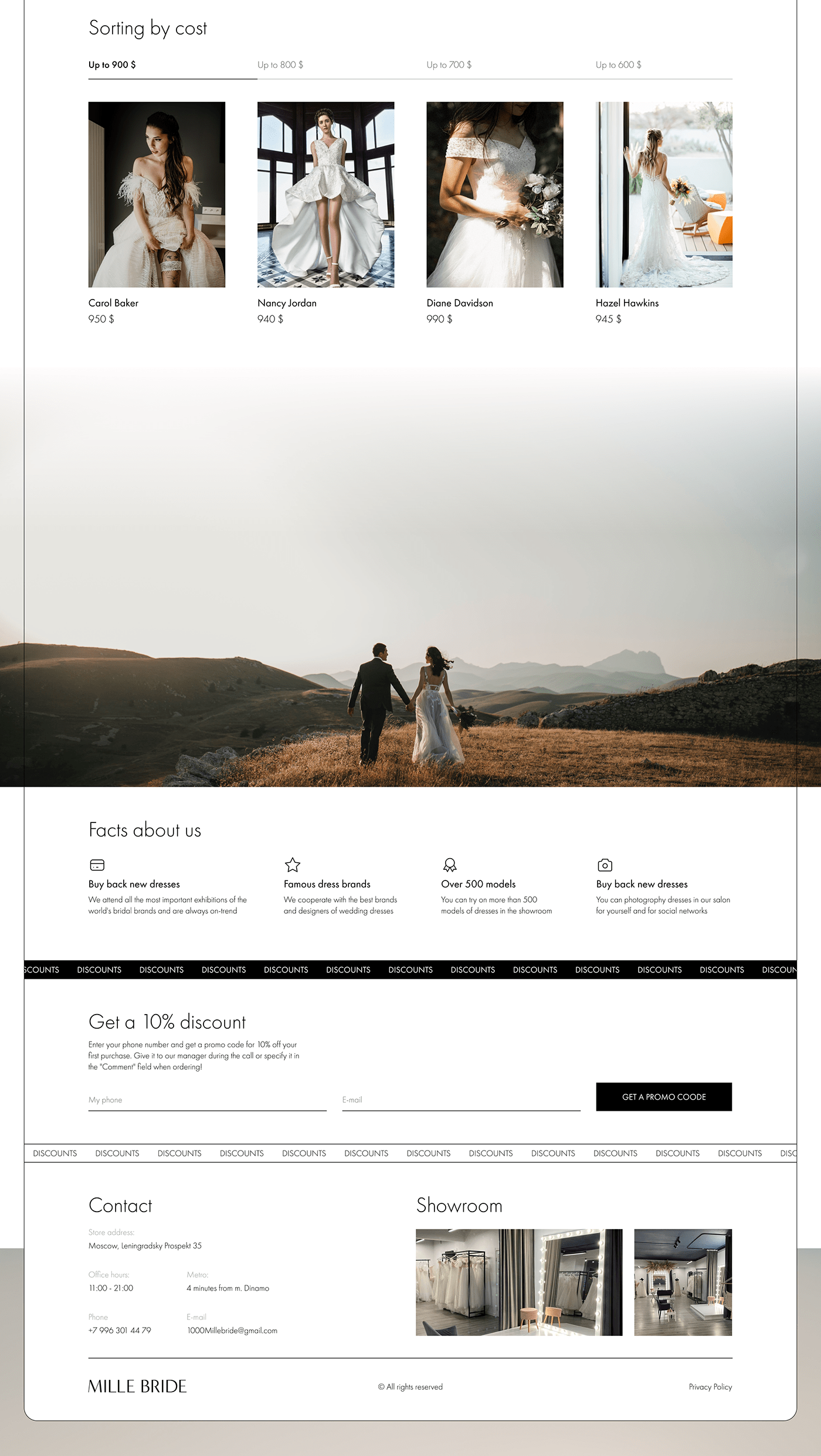beauty fashion design landing page UI/UX UX design Web Design  Website wedding wedding design WEDDING DRESS