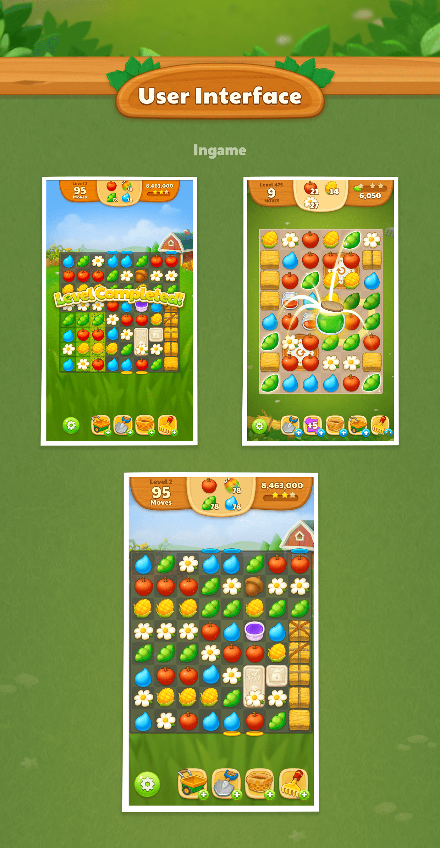 casual game gameart match3 mobilegame puzzle uiux gamedesign