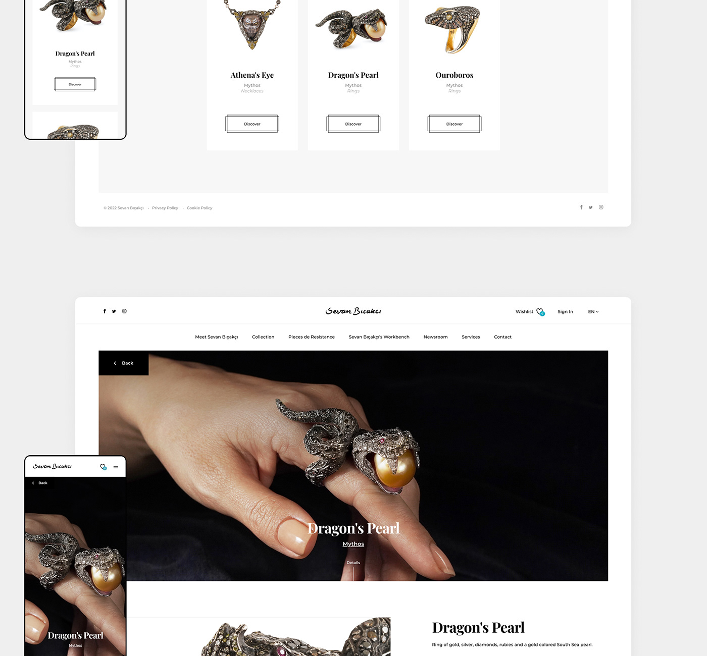 clean creative e-commerce Jewellery minimal Shopping UI UI/UX ux Website