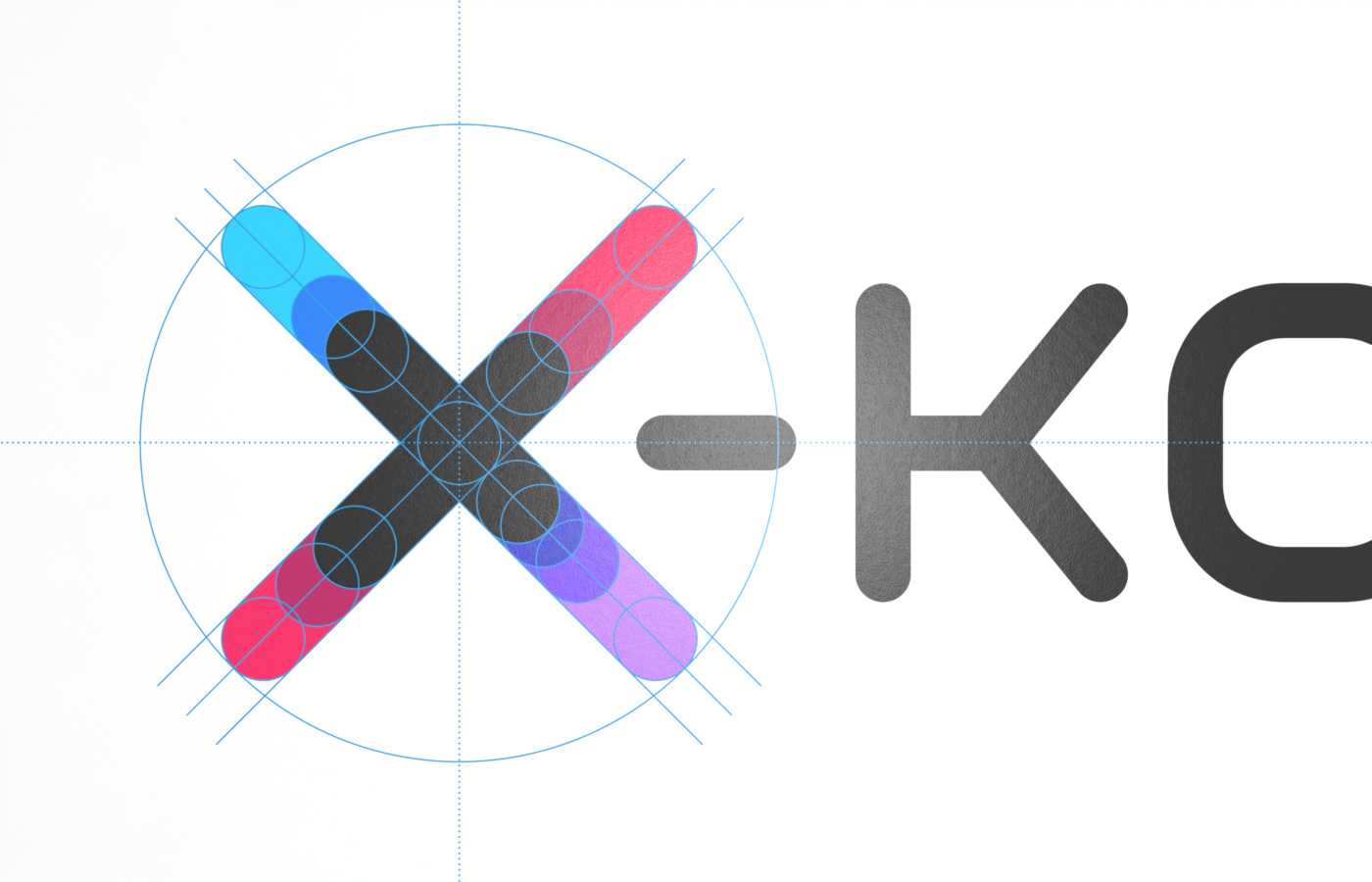 x-kom chain stores e-commerce online store rebranding Logo Design