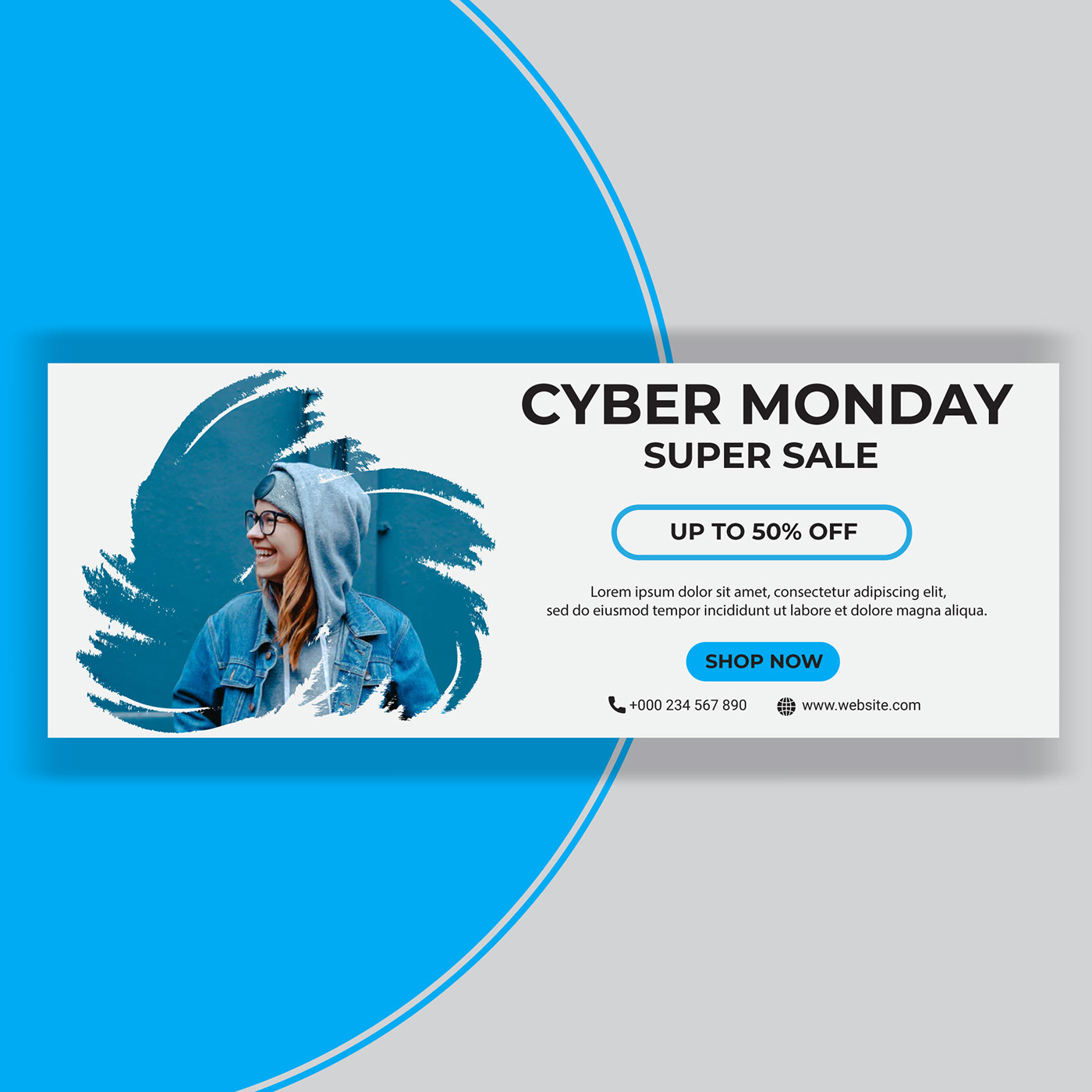50% banner cover banner creative Cyber Monday Cyber Monday Sale sale Social Media Banner