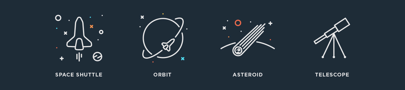 free freebie vector Icon icons Space  galaxy astronomy outline line russian Russia