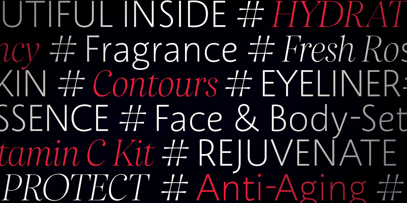 typography   type design font Custom beauty cosmetics Fashion  serif sans Type System