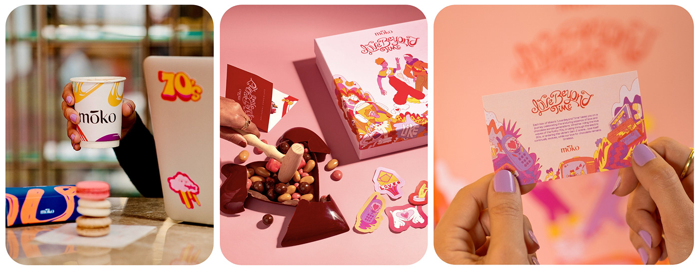 chocolates valentine Love ILLUSTRATION  Packaging moko