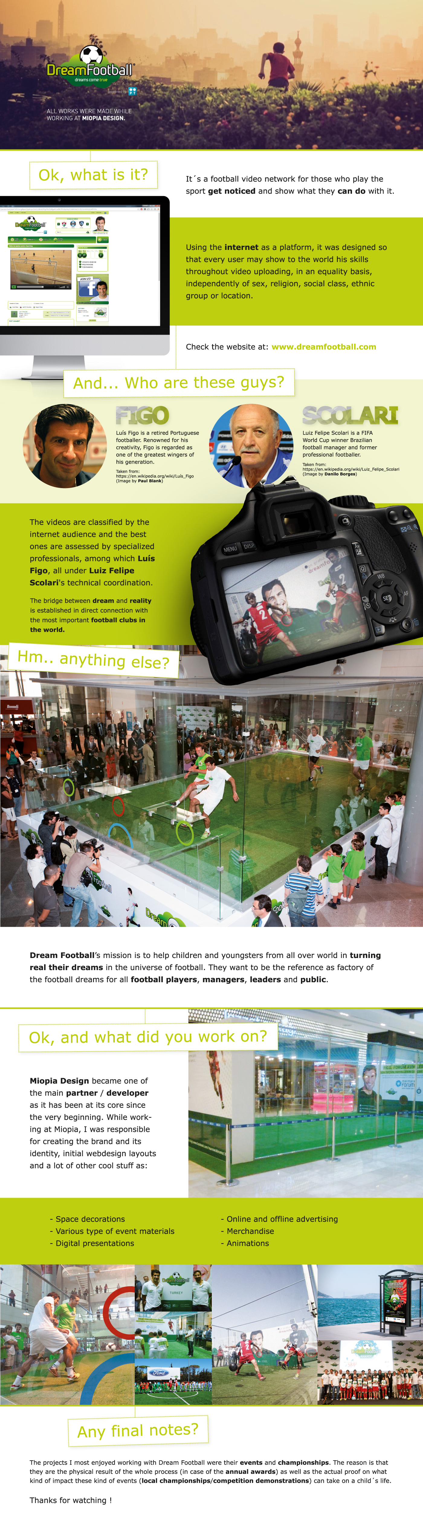 DreamFootball brand video football youtube kids scouting scout print Events Competition Exhibition  set digital Webdesign