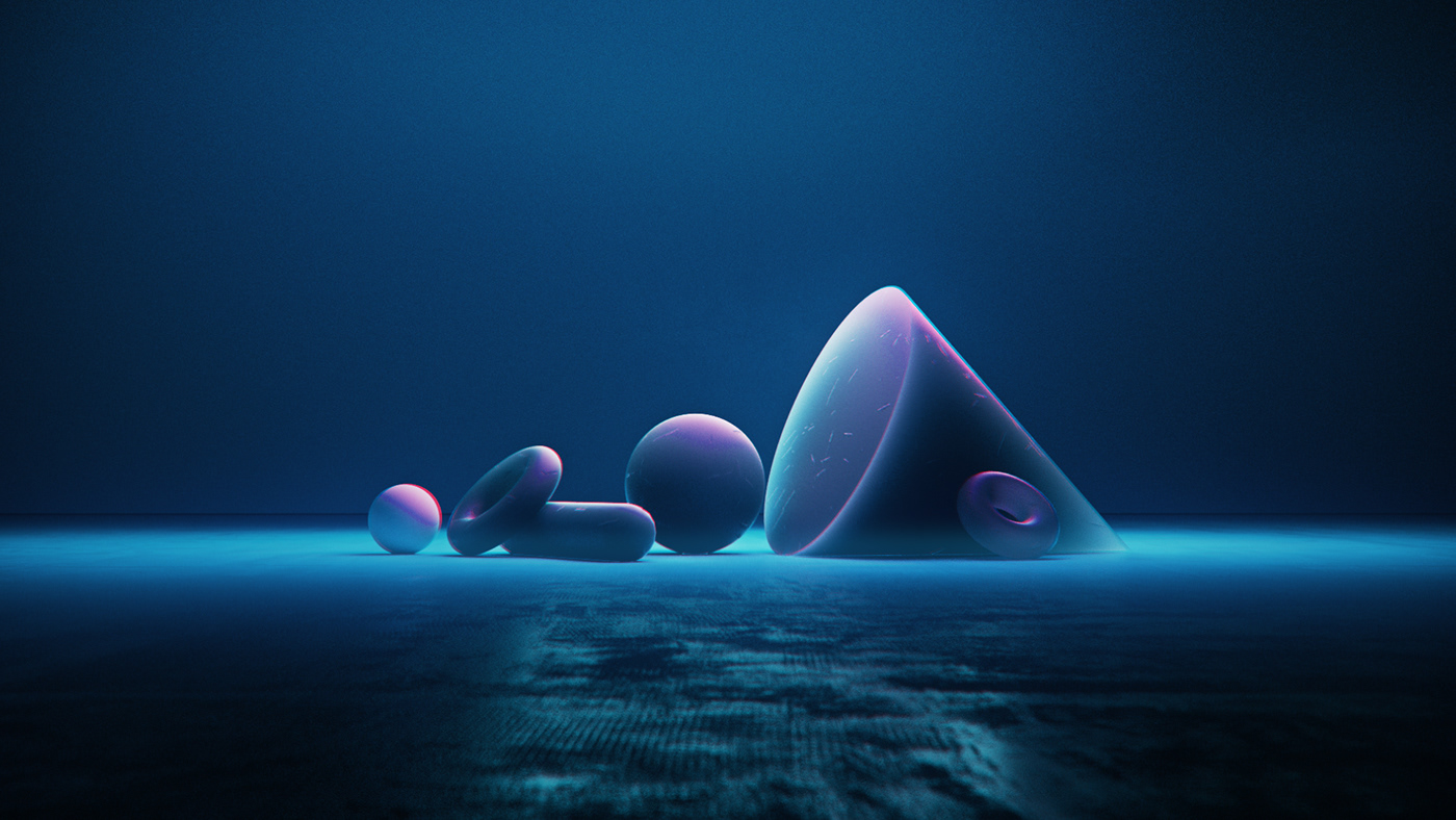 3D abstract after effects c4d cinema4d color geometric motion graphics  octane shapes