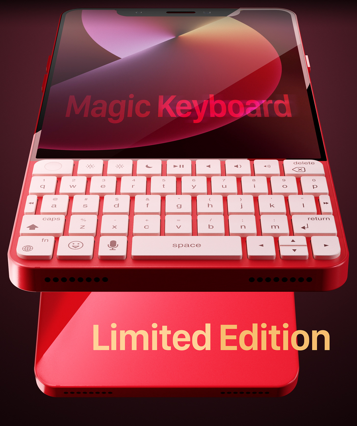 3D apple blender cycles CGI concept iphone keyboard Magic   mobile Technology