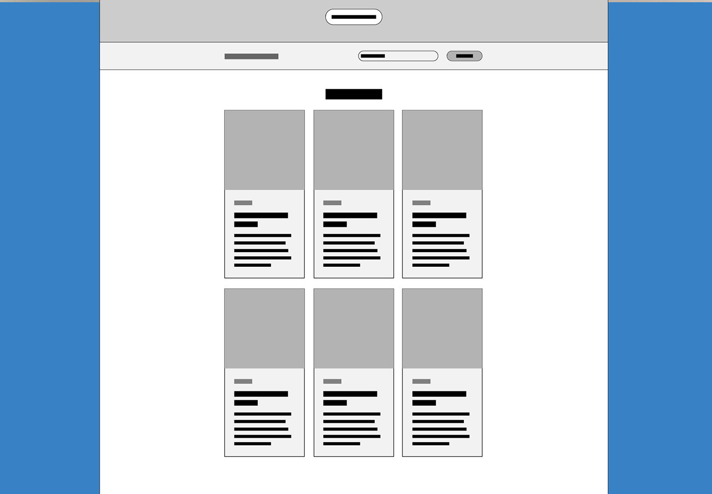 wireframe sketches Website design process