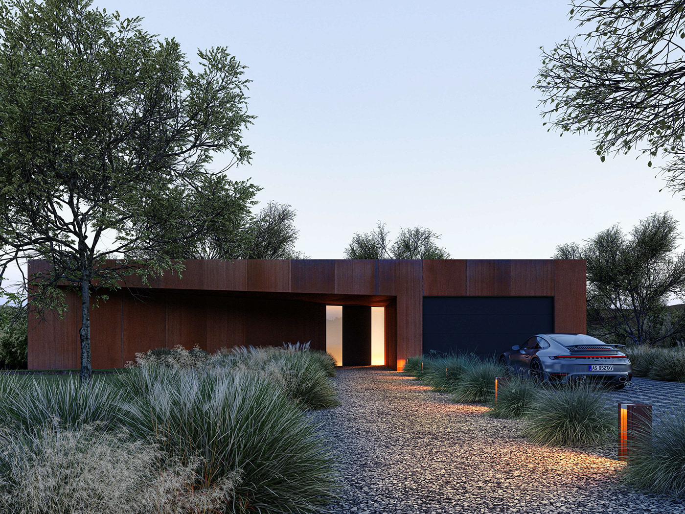 3D 3ds max architecture archviz CGI corona exterior house modern visualization