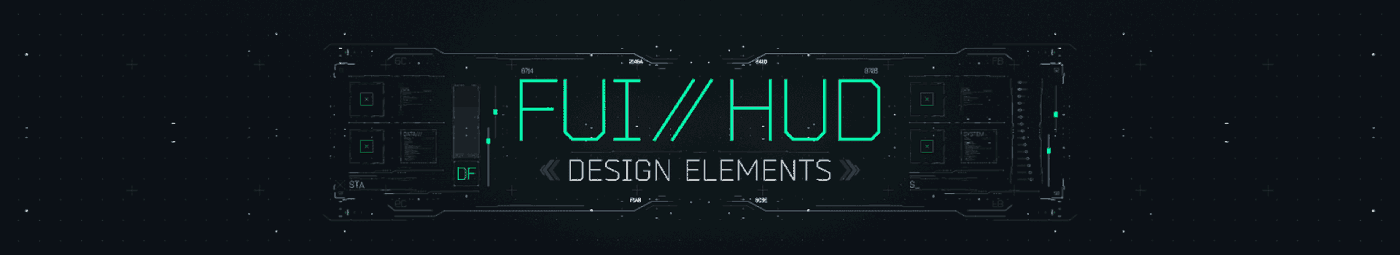 FUI HUD Interface Cyberpunk elements UI ux After effect future