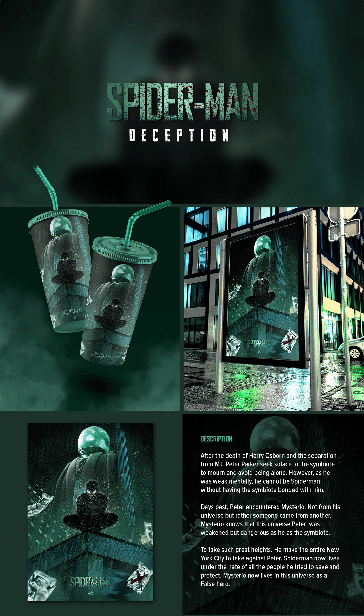Poster Design Adobe Photoshop Photo Manipulation  fiction spider-man marvel