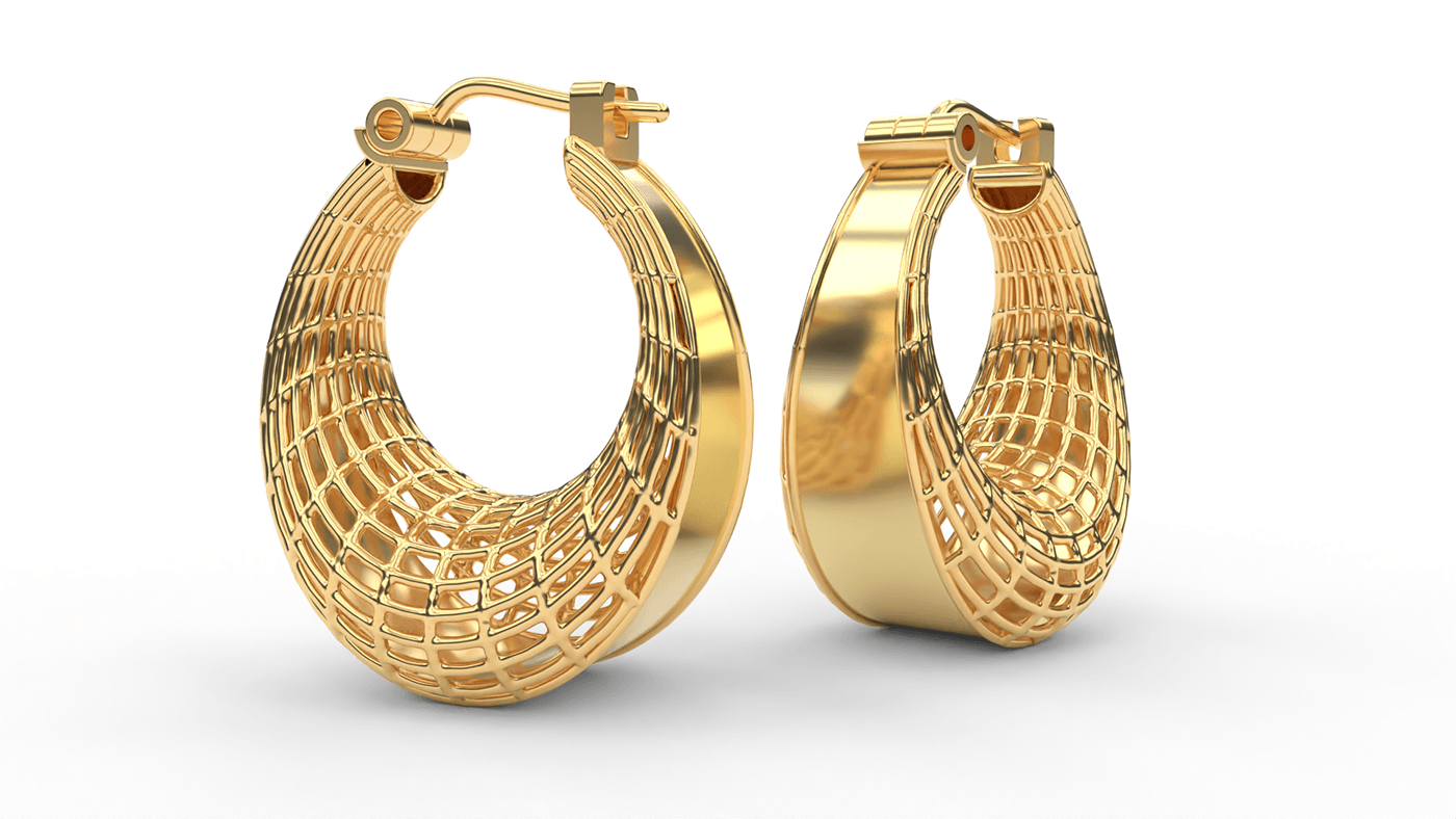 jewelry earrings Rhino 3D Render Fashion  fashion design portfolio 3dart cad