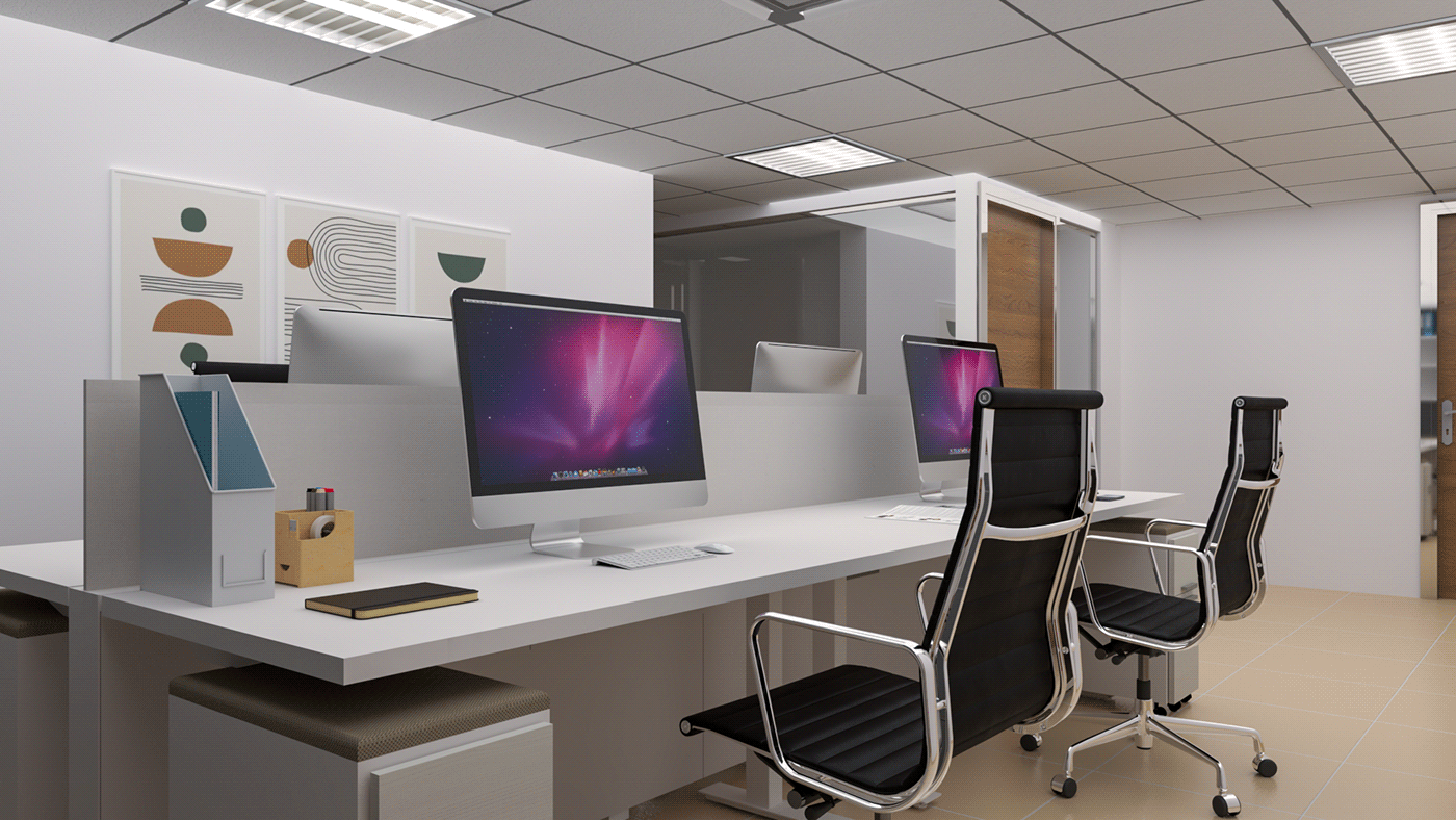 Office Interior interior design  visualization architecture vray Render