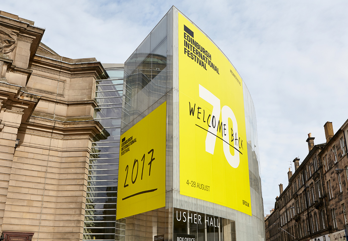 campaign festival scotland edinburgh yellow copy copywriting  welcome Script typography  