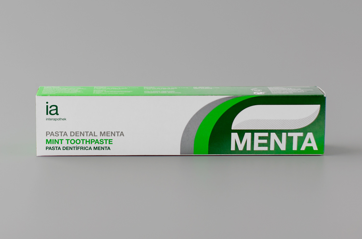 Packaging graphic design  toothpaste flat