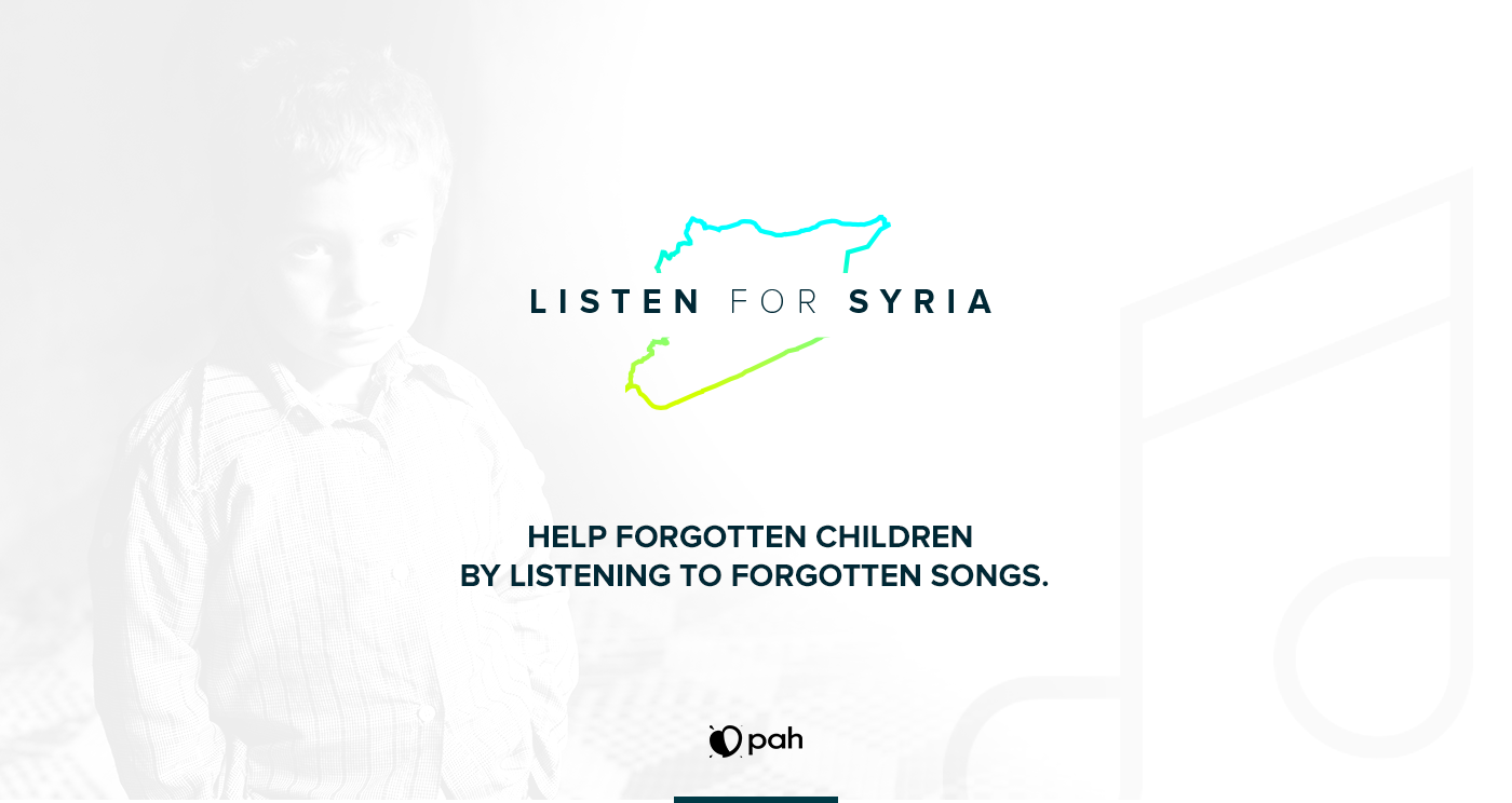 listenforsyria pah Webdesign flat Humanitarian motiondesign creative Syria polish gradient rwd Responsive copywriter