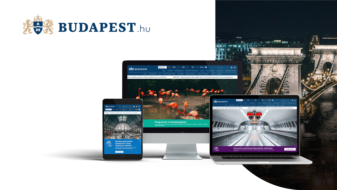 budapest capital city City branding cognitive creators hungary logo rebranding shield Webdesign
