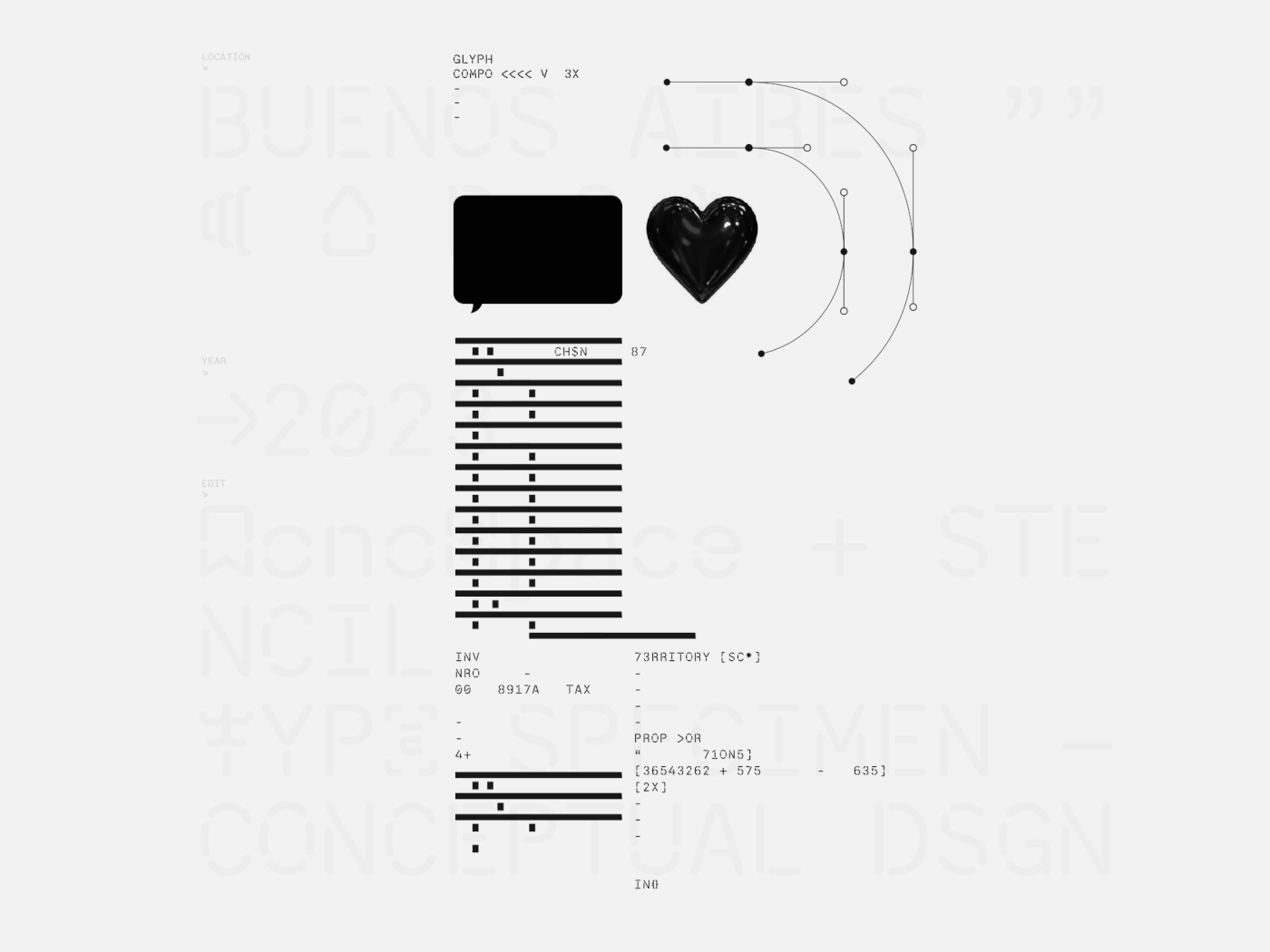type font modern minimal editorial conceptual experimental contemporary art