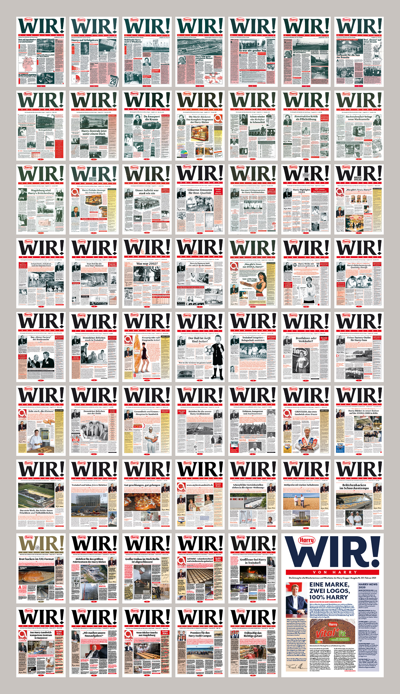 Branding design Corporate Design Drucksachen editorial design  Employee newspaper graphic design  Identity Design Mitarbeiterzeitung rotherdesign typograie