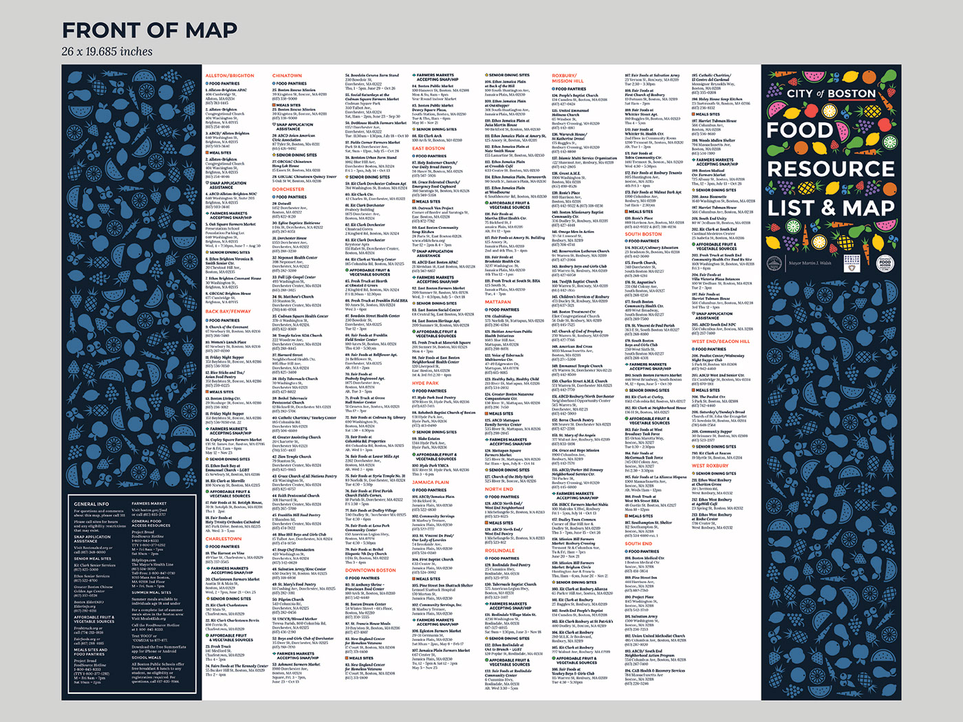 Food  map ILLUSTRATION  design graphic design  boston list Food Access agca