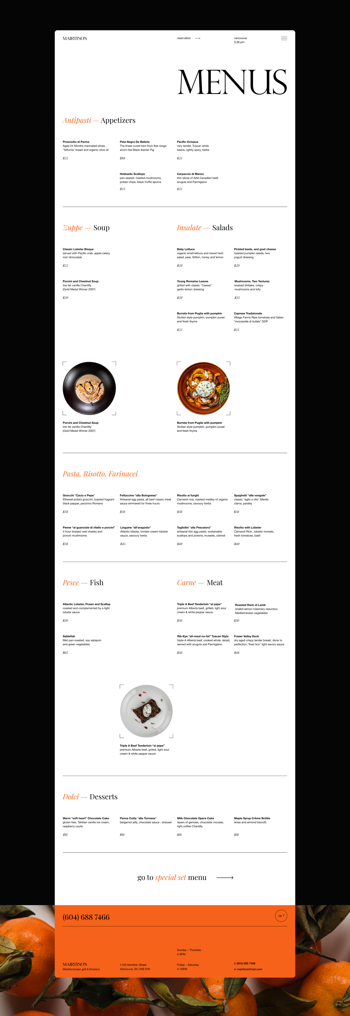 Food  Italian food restaurant UI UI/UX Web Design  Website mobile Website Design wine
