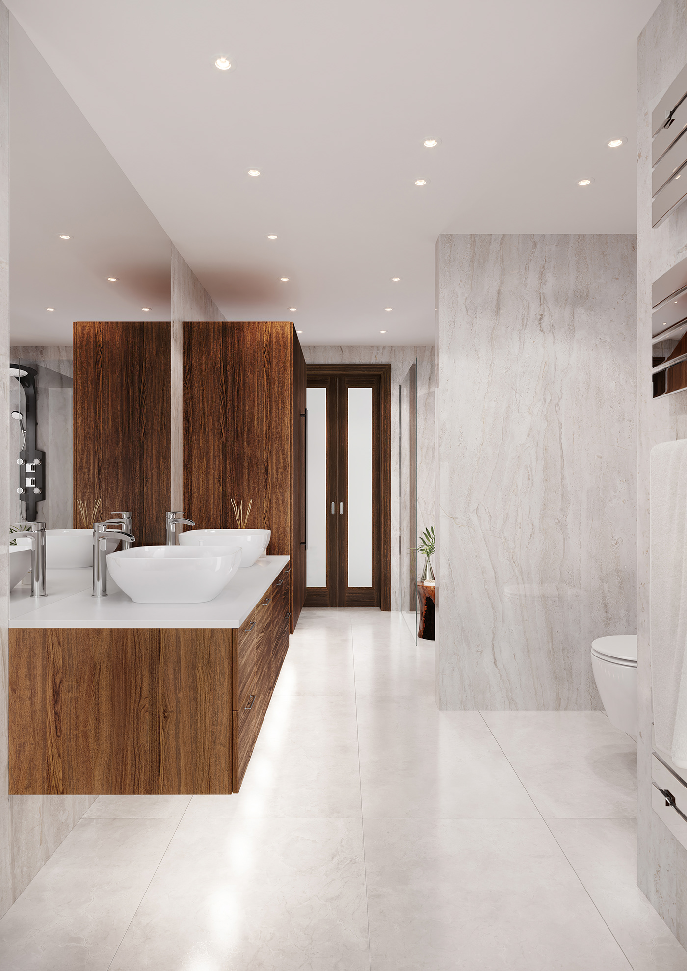 corona renderer CGI bathroom Interior visualization Render design