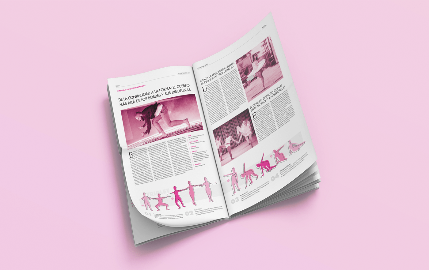 DANCE   dance photography diario editorial design  InDesign Layout magazine newspaper periodico typography  