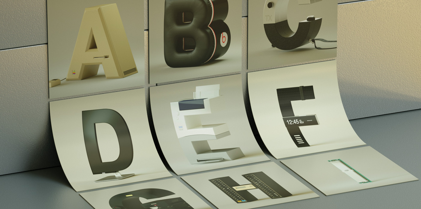 36days cinema 4d octane type letter lettering CGI 3D types