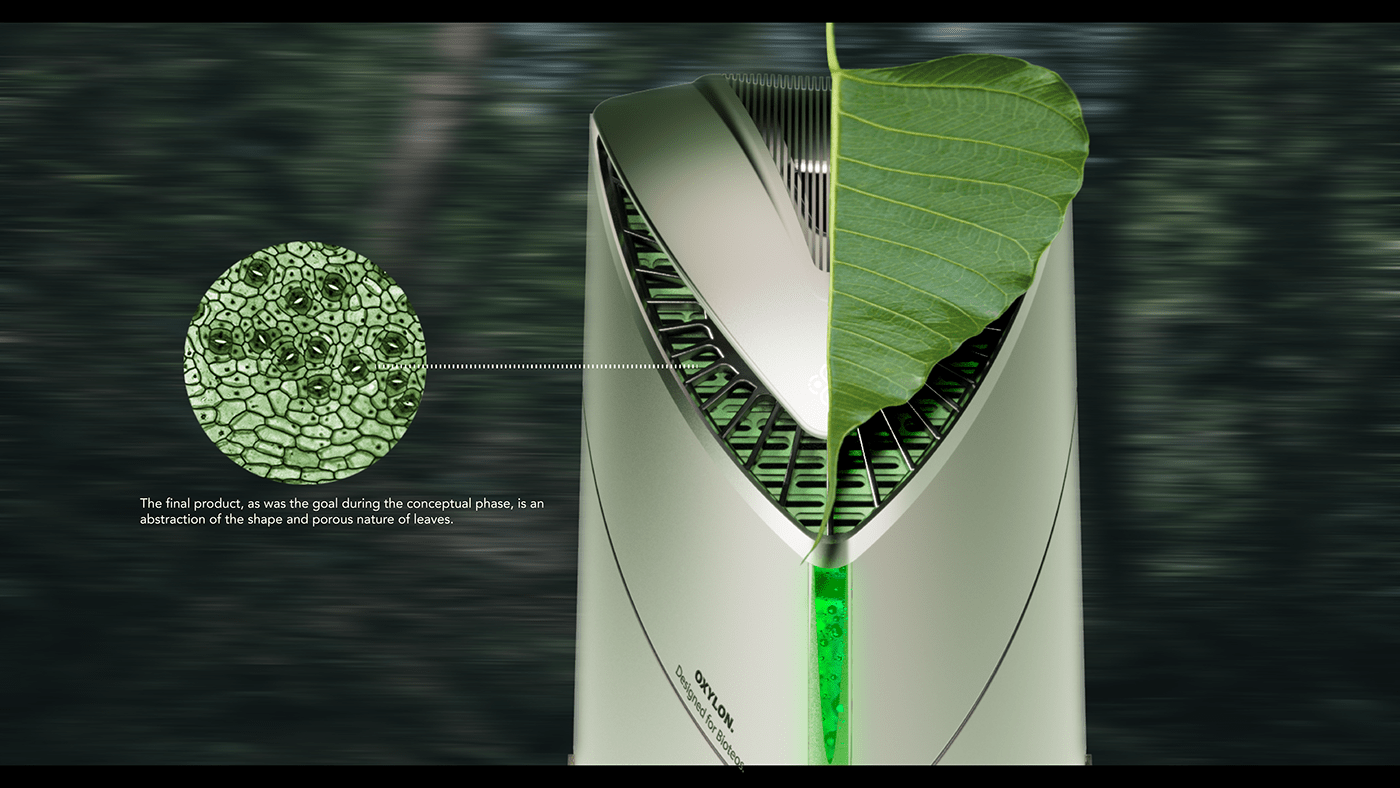 3D Visualization Air Pollution air purifier design industrial design  keyshot render micro algae nature inspired product design  Render