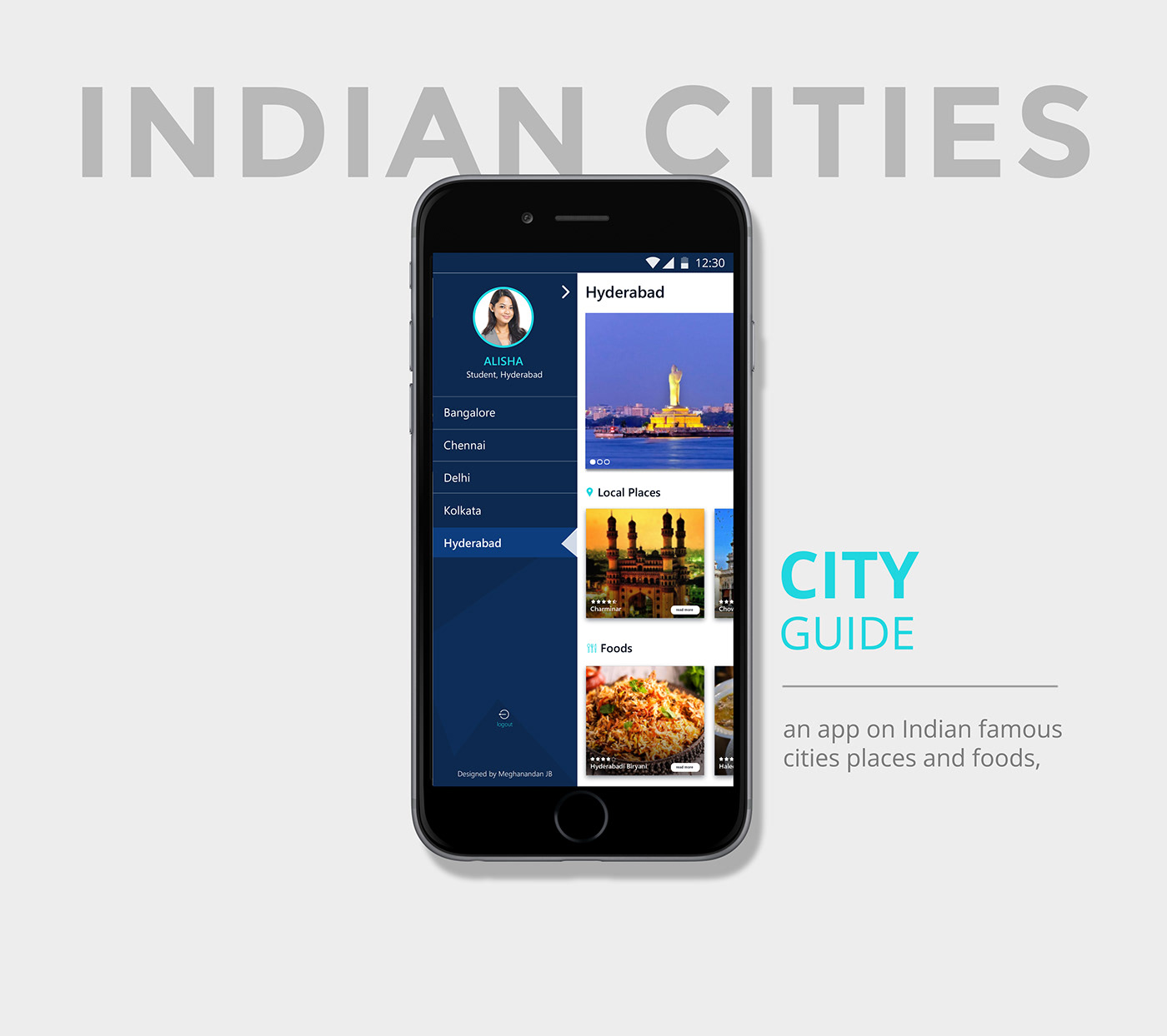 City Guide Travel App places and food food app indian cities Travel Food 