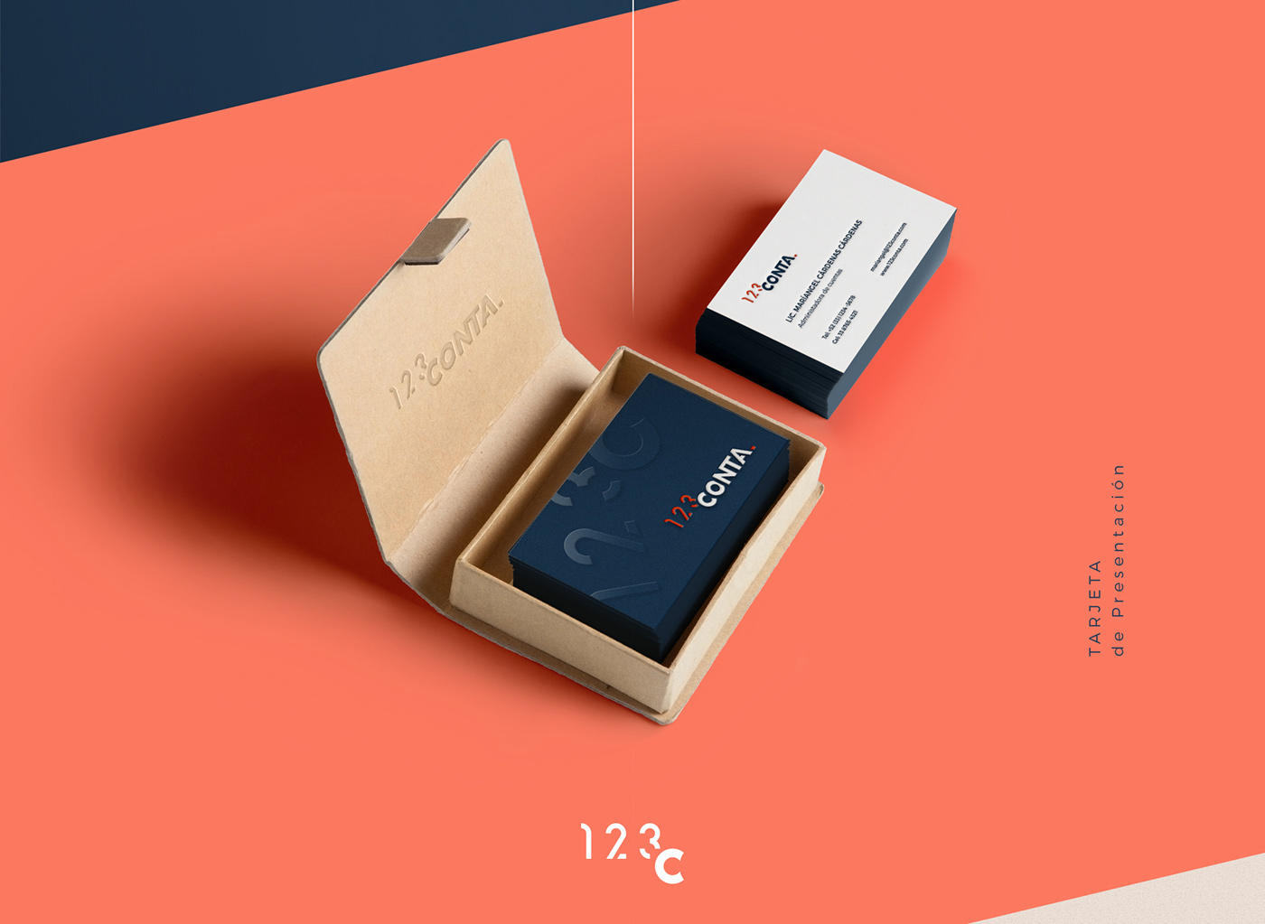 Contabilidad logo Stationery web page blue orange online invoice factura Responsive mobile