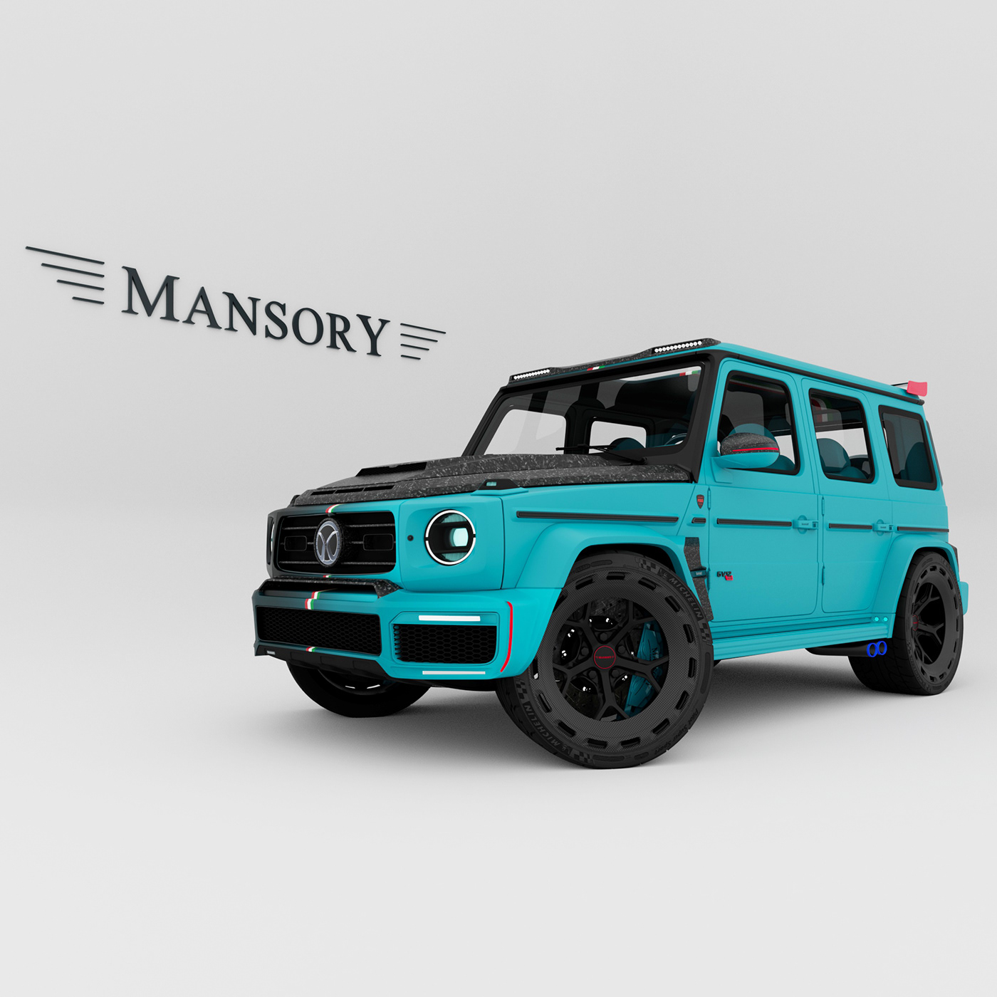 Vehicle automotive   car 3D Render tuning automobile Advertising  design mansory