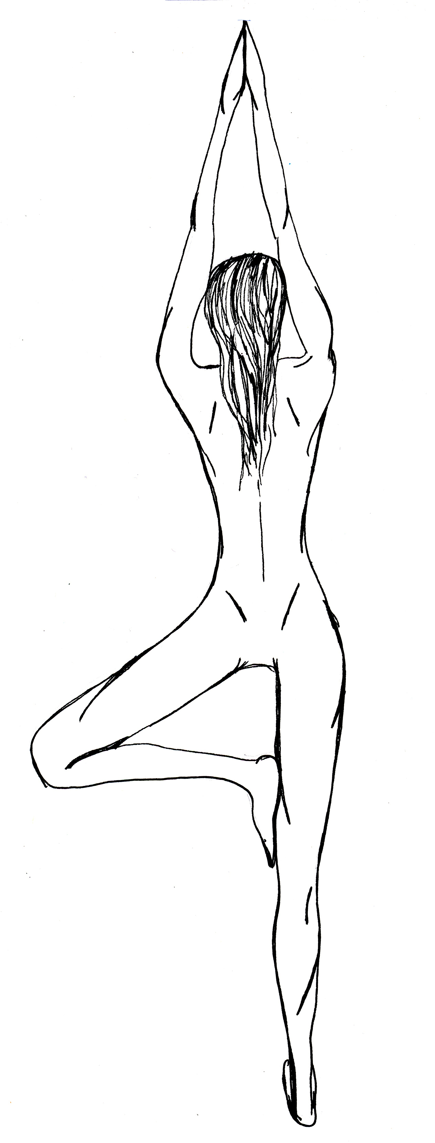 Yoga sketch ink