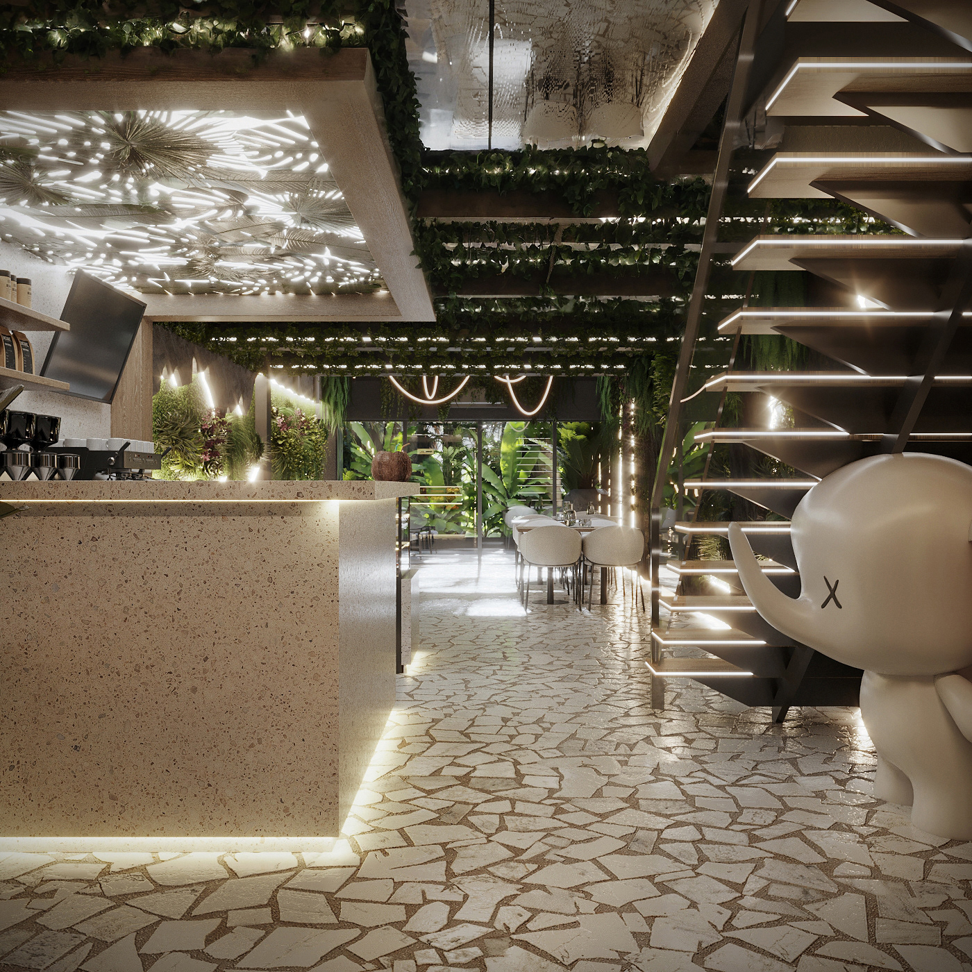 cafe restoration interior design  interiordesign architecture visualization 3ds max corona design DESIGN CAFE