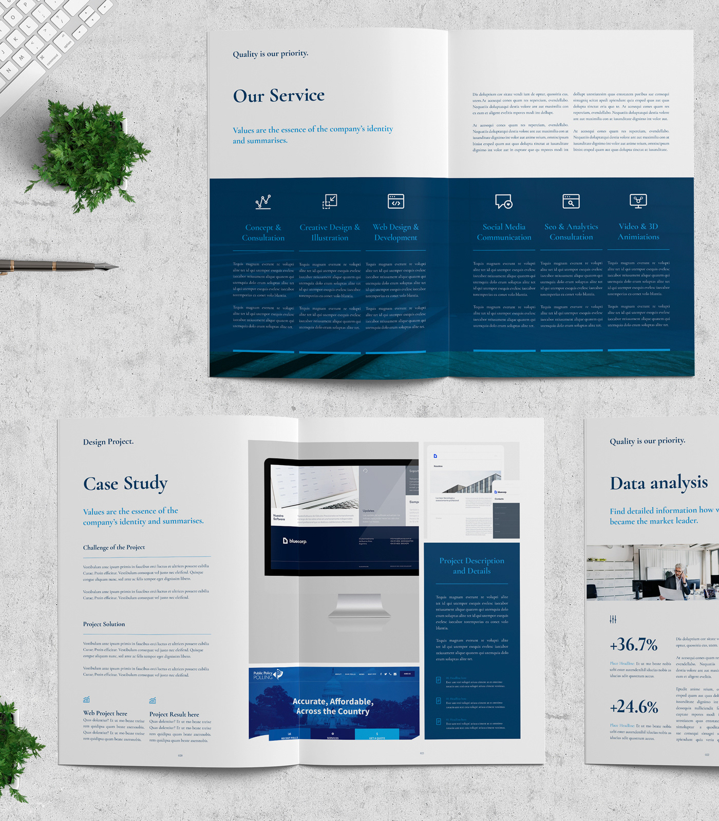 company profile business ANNUAL report corporate design template Proposal portfolio