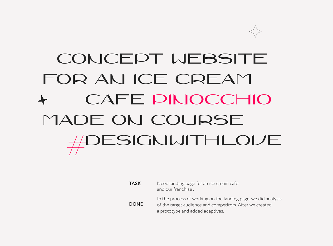 лендинг landing page ice cream bright colorful ui design Figma cafe веб-дизайн