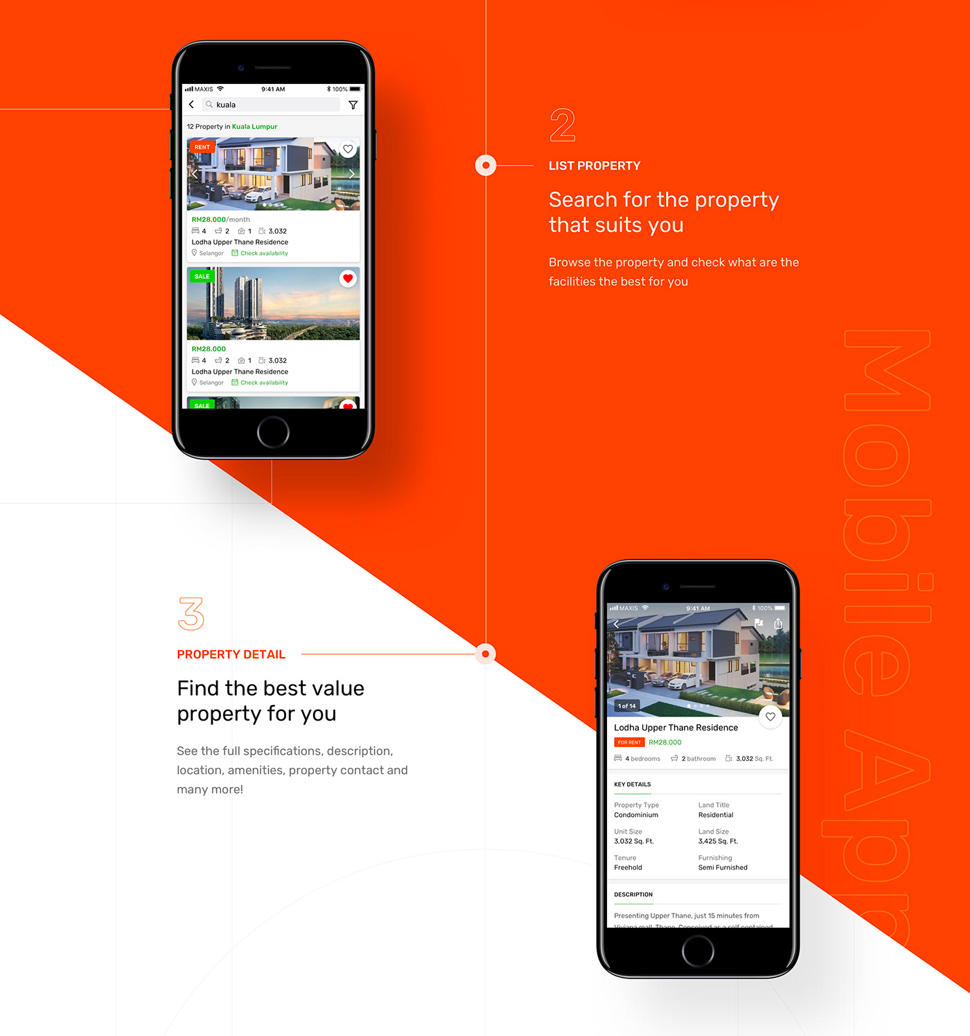 property property website property app app UI/UX Mobile app
