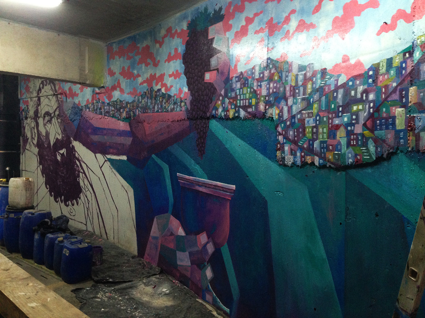 neruda BACO valparaiso streetart Urbanart Muralism lea Paintings colors arte