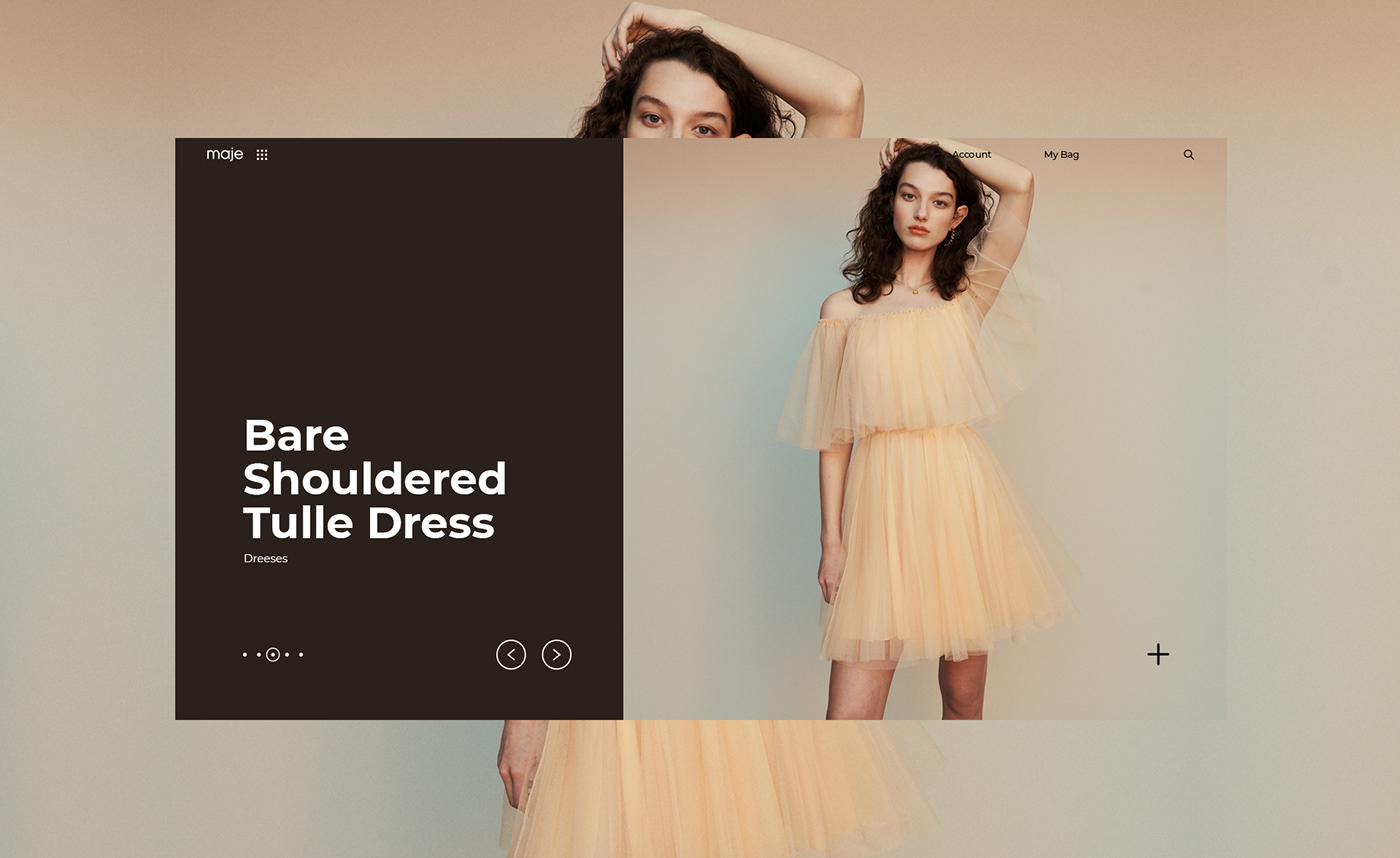 maje H&M Fashion  zara interaction UI/UX design Style Web uniqlo