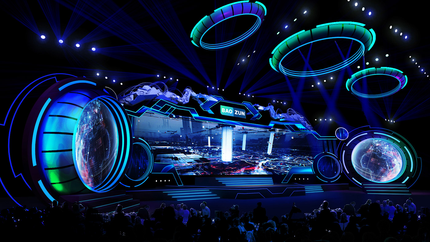 Stage 灯光 舞台 3D 3ds max light vray 发布会 年会 活动