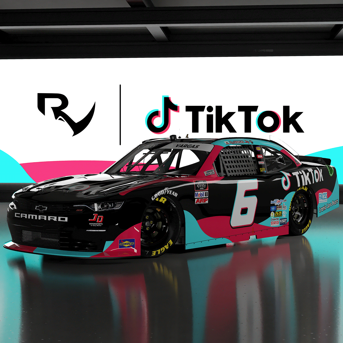 social media TikTok NASCAR motorsports Livery graphic design 